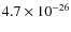 $4.7\times10^{-26}$