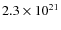 $2.3\times10^{21}$
