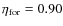 $\eta_{\rm for} = 0.90$