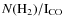 $N({\rm H_{2}})/{\rm I}_{{\rm CO}}$