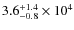 $3.6_{\rm -0.8}^{+1.4}\times 10^4$