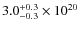 $3.0_{\rm -0.3}^{+0.3} \times 10^{20}$