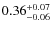 $0.36_{\rm -0.06}^{+0.07}$