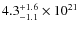 $4.3_{\rm -1.1}^{+1.6}\times 10^{21}$
