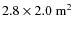 $2.8\times{}2.0~{\rm m}^2$