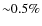 ${\sim}0.5\%$