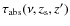 $\tau _{\rm abs}(\nu , z_{\rm s}, z')$
