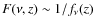 $F(\nu, z)\sim 1/f_\nu(z)$