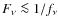 $F_\nu\la 1/f_\nu$