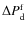 $\Delta P^{\rm f}_{\rm d}$