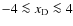 $-4 \la {{x_{\rm D}}}\la 4$