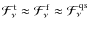 $\mathcal{F}^{\rm t}_\nu\approx\mathcal{F}^{\rm f}_\nu\approx\mathcal{F}^{\rm qs}_\nu$