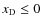 ${{x_{\rm D}}}\leq 0$