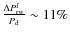 $\frac{\Delta P^{\rm f}_{\rm rw}}{P_{\rm d}}\sim 11\%$