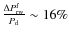 $\frac{\Delta P^{\rm f}_{\rm rw}}{P_{\rm d}}\sim 16\%$