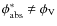 $\phi^\ast_{\rm abs}\neq \phi_{\rm V}$
