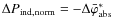 $\Delta P_{\rm ind, norm}=-\Delta \bar{\varphi}^\ast_{\rm abs}$