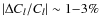 $\vert\Delta C_l/C_l \vert \sim 1{-}3\%$