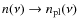 $n(\nu)\rightarrow {n_{\rm pl}}(\nu)$
