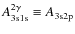 $A^{2\gamma}_{\rm 3s1s}\equiv A_{\rm 3s2p}$