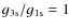 $g_{\rm 3s}/g_{\rm 1s}=1$