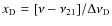 ${{x_{\rm D}}}=[\nu -\nu _{21}]/\Delta \nu _{\rm D}$