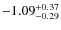 $\rm -1.09_{-0.29}^{+0.37}$