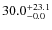 $\rm 30.0_{-0.0}^{+23.1}$