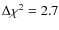 $\Delta \chi^2 = 2.7$