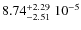 $\rm 8.74_{-2.51}^{+2.29}\; 10^{-5}$
