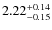 $\rm 2.22_{-0.15}^{+0.14}$