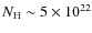 $N_{\rm H} \sim 5 \times 10^{22}$
