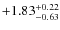 $\rm +1.83_{-0.63}^{+0.22}$