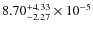 $8.70_{-2.27}^{+4.33} \times 10^{-5}$