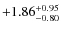$\rm +1.86_{-0.80}^{+0.95}$