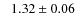 $\phantom{-}1.32\pm0.06$
