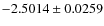 $-2.5014\pm0.0259$
