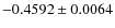 $-0.4592\pm0.0064$