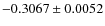 $-0.3067\pm0.0052$