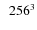 $\phantom{1}256^3$