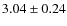 $3.04\pm0.24$