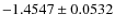 $-1.4547\pm0.0532$