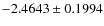 $-2.4643\pm0.1994$