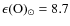 $\epsilon({\rm O})_\odot =
8.7$