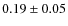 $0.19\pm0.05$