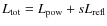 $L_{\rm tot}=L_{\rm pow}+s L_{\rm refl}$