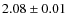 $2.08\pm0.01$