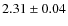 $2.31\pm0.04$