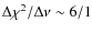 $\Delta\chi^2/\Delta\nu\sim6/1$