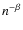 $n^{-\beta}$